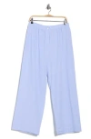 Wayf Stripe Ankle Straight Leg Pull-on Pants In Blue