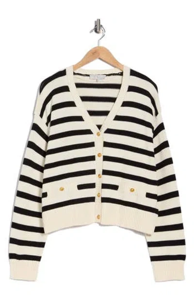 Wayf Stripe Cotton Cardigan In Multi