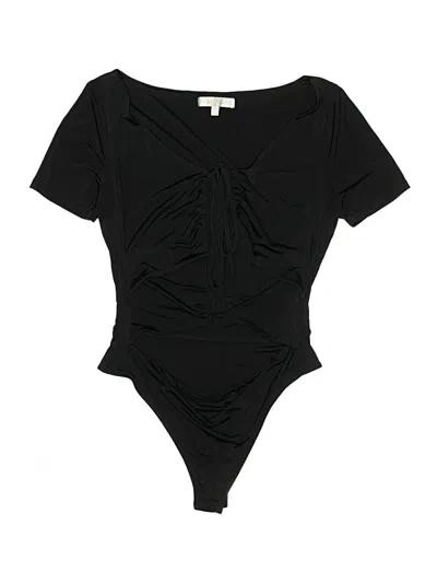 Pre-owned Wayf Swimsuit Top Black Solid Pattern Swimwear