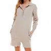 Wayf Tai Long Sleeve Romper In Tan In Multi