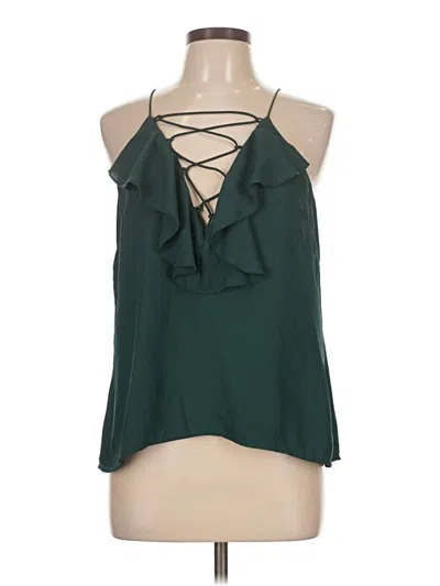 Pre-owned Wayf Tank Top Green Halter Neckline Tops
