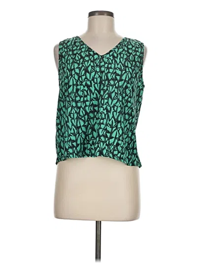 Pre-owned Wayf Tank Top Teal Plunge Neckline Tops