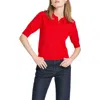 Wayf Taylor Short Sleeve Pointelle Polo Sweater