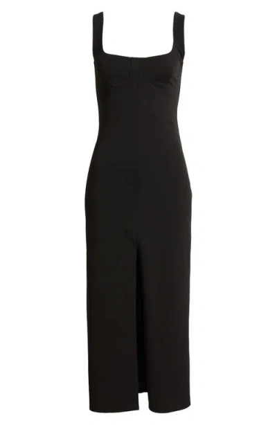 Wayf The Bravado Slit Front Dress In Black