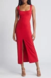 Wayf The Bravado Slit Front Maxi Dress
