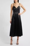 Wayf The Elodie Empire Waist Satin Gown