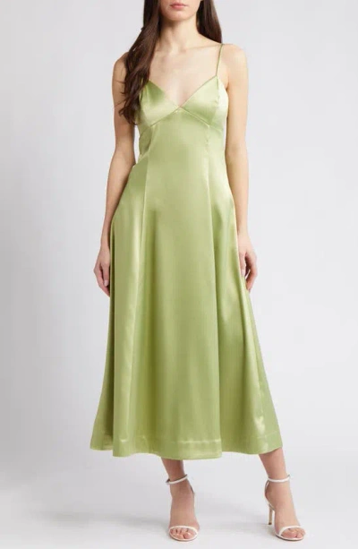 slim fit dress slacks Swing Gown Pistachio Silk main image 0