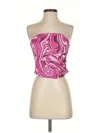 Wayf Tube Top Pink Strapless Neckline Tops In Multi