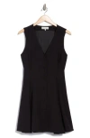Wayf V-neck Sleeveless Minidress In Black