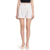 Wayf Vera Linen Blend Shorts In Ivory