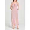 Wayf Violet Mini Dot Maxi Dress In Red Mini Dot