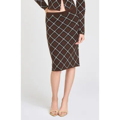 Wayf Willa Leopard Print Sweater Skirt In Multi