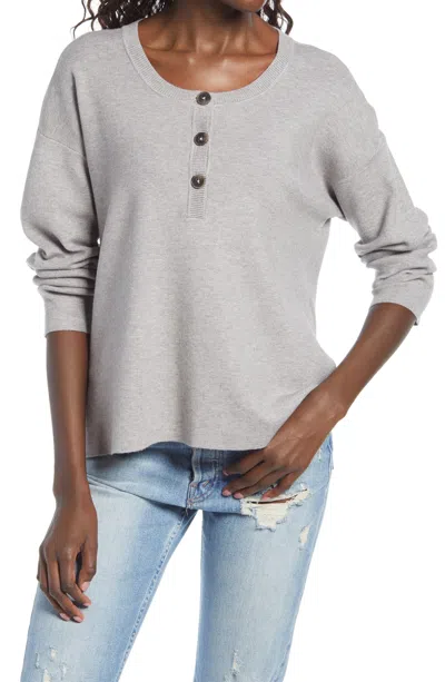 Wayf Women's Grey  Kerry Henley Sweater - Size Large In Gray