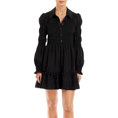 Wayf Womens Shadow Stripe Polyester Shirtdress In Multi