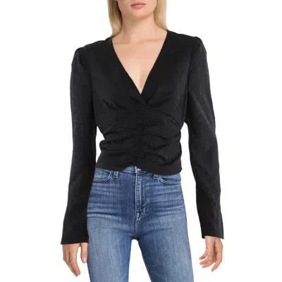 Wayf Womens Smocked Polyester Blouse