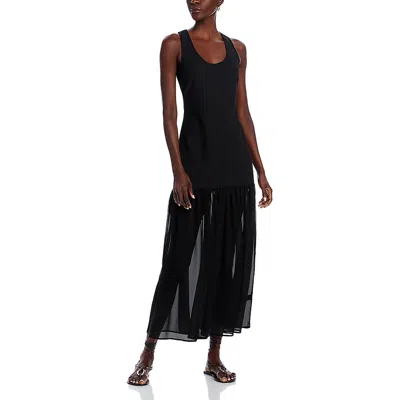 Wayf Womens Tiered Drop Waist Fit & Flare Dress In Black