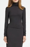 Wayf X Chérie Madeleine Francoise Turtleneck Top In Black