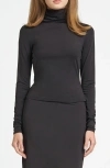 Wayf X Chérie Madeleine Francoise Turtleneck Top In Black
