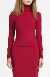 Wayf X Chérie Madeleine Francoise Turtleneck Top In Red