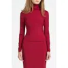 Wayf X Chérie Madeleine Francoise Turtleneck Top In Bordeaux