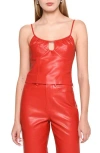 Wayf X Jourdan Sloane Rodeo Drive Faux Leather Pants In Red