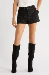 Wayf X Sara Walker Andie Sequin Tweed Shorts In Black