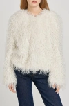 Wayf X Sara Walker Bridgette Faux Fur Jacket In White