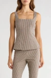 Wayf X Sara Walker Carolyn Plaid Sleeveless Top In Gray