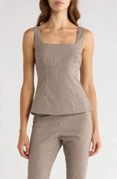 Wayf X Sara Walker Carolyn Plaid Sleeveless Top In Gray