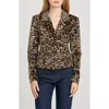 Wayf X Sara Walker Samantha Leopard Velveteen Blazer In Animal Print