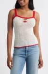 Wayf Marcie Embroidered Cami Ivory In White