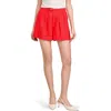 Wayf Vera Linen Blend Shorts In Red