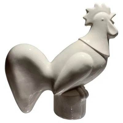 Pre-owned Waylande Gregory Art Deco Ceramic Rooster Sculpture, Glazed, 1940s, Usa In Gray