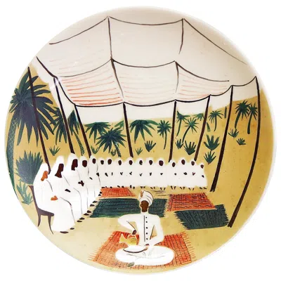 Pre-owned Waylande Gregory Moroccan Agadir Bazaar,  Unique Midcentury Bowl By  In Sand