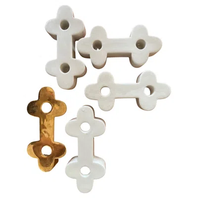 Pre-owned Waylande Gregory Playful Candleholders By  In Gray