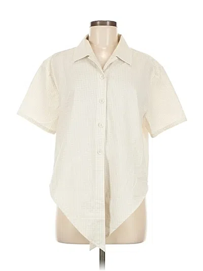 Pre-owned Wayre Short Sleeve Blouse In White