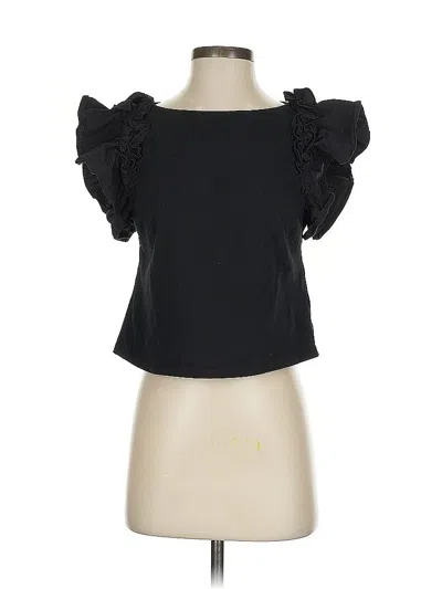 Pre-owned Wayward Fancies Short Sleeve Top Black Off The Shoulder Neckline Tops