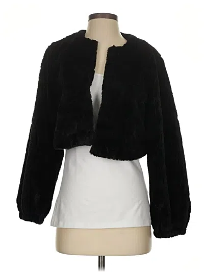 Pre-owned Wdny Faux Fur Jacket In Black