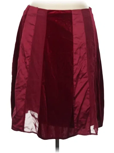 Pre-owned Wdny Formal Skirt In Burgundy