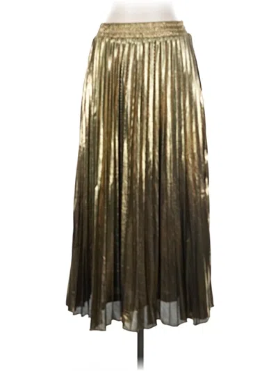 Pre-owned Wdny Formal Skirt In Gold