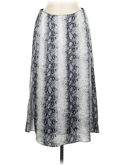 Pre-owned Wdny Formal Skirt In Silver
