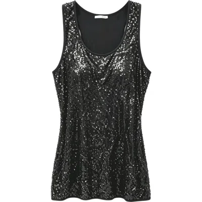 Wdny Sequin Tank In Black