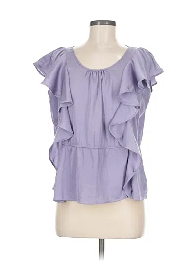 Pre-owned Wdny Short Sleeve Blouse In Purple