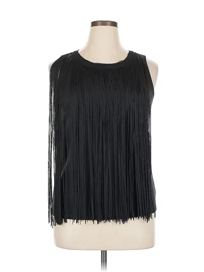 Pre-owned Wdny Sleeveless Blouse In Black