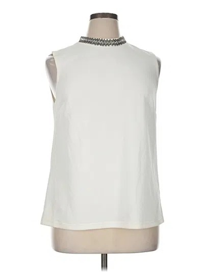 Pre-owned Wdny Sleeveless Blouse In White
