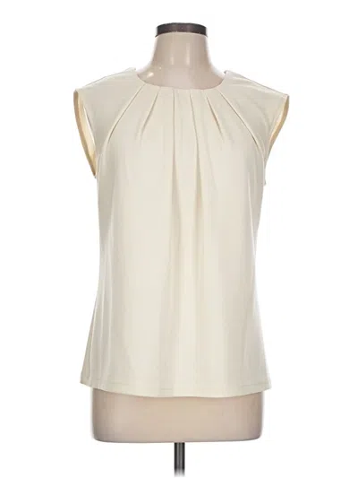 Pre-owned Wdny Sleeveless Blouse In White