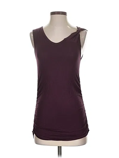 Pre-owned Wdny Sleeveless Top Burgundy Scoop Neck Tops