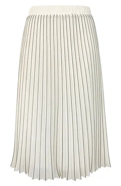 Wdny Tipped Pleated Skirt In White