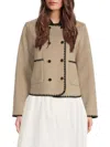Wdny Women's Double-breasted Jacket In Brown