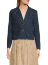 Wdny Women's Fringe Cotton Denim Jacket